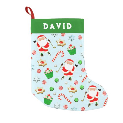 Golf Holiday Gift Small Christmas Stocking