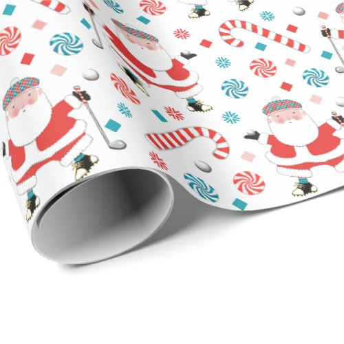 Golf Holiday Gift Wrapping Paper