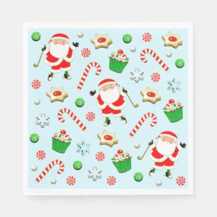 Golf Holiday Party Paper Napkins