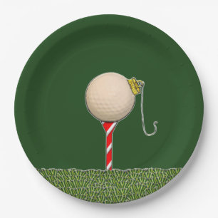 Golf Holiday Party Paper Plates