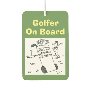 Golf - "How's My Driving?" Cartoon Air Freshener