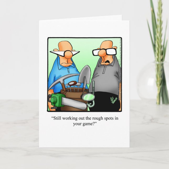 Golf Humor Birthday Greeting Card (Front)