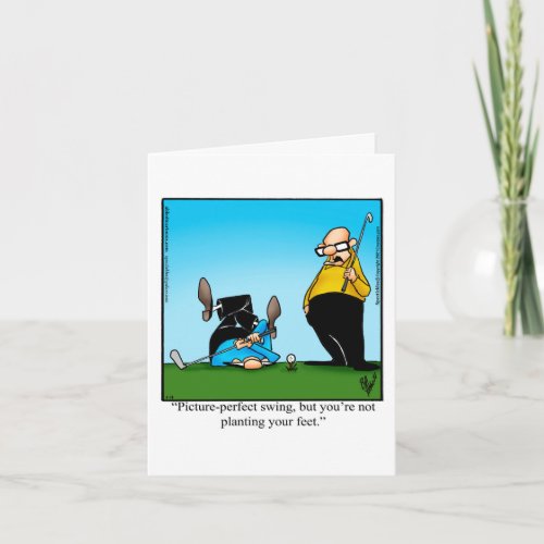 Golf Humor Blank Greeting Card
