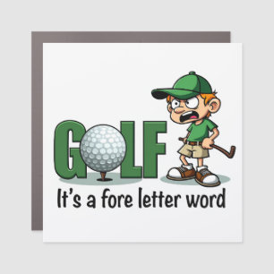 Golf Humor Cartoon for Sports Lovers Car Magnet