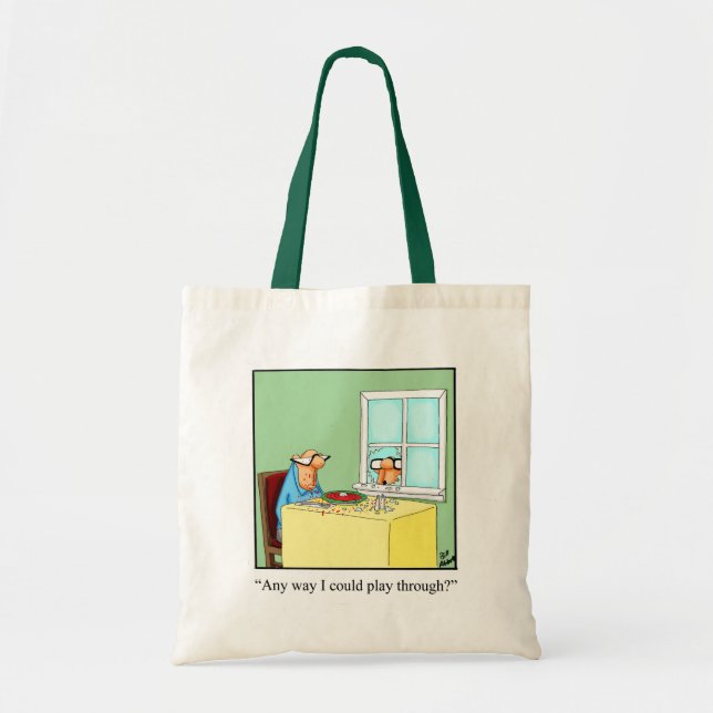 Golf Humor Cartoon Tote Bag (Front)