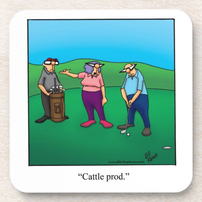 Golf Humor Coaster Set For Couple (Front)