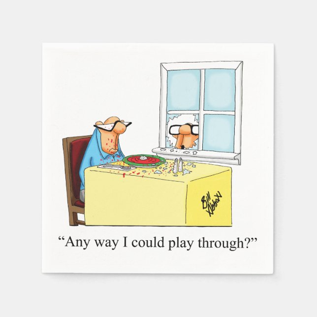 Golf Humor Cocktail Party Napkins (Front)
