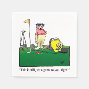 Golf Humor Cocktail Party Napkins