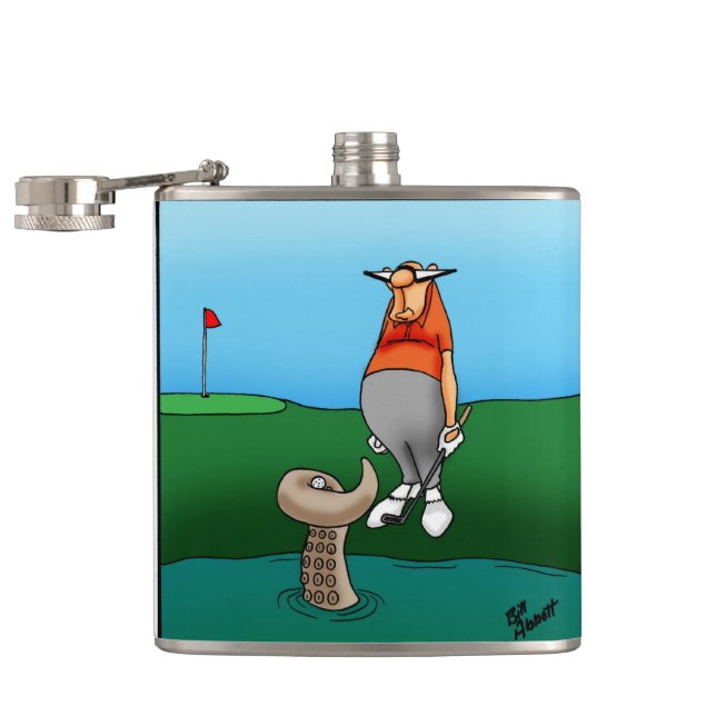 Golf Humor Flask Gift (Opened)