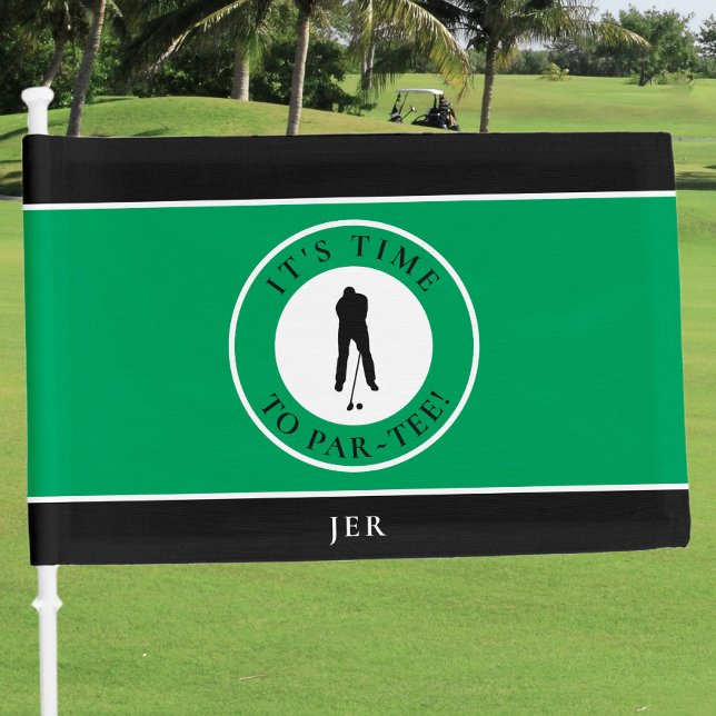 Golf Humor Funny Par Tee Golfer Mens Black Custom Car Flag (Creator Uploaded)