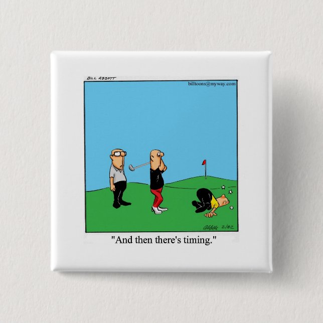 Golf Humor Square Button (Front)