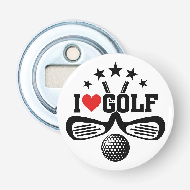 Golf, I Love Golf Bottle Opener (Front)