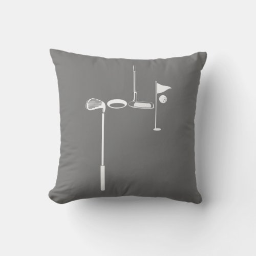 Golf Icon Love Golf  Throw Pillow