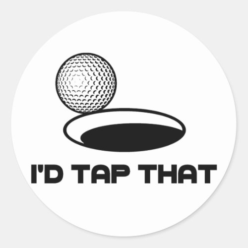 Golf Id Tap That Classic Round Sticker