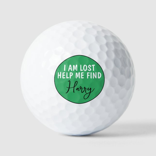 Golf  I'm Lost theme Green Golf Balls (Front)