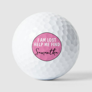 Golf  I'm Lost theme Pink Golf Balls