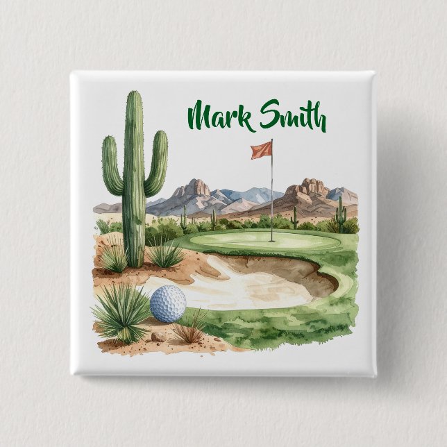 Golf  in Arizona  Button (Front)