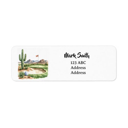 Golf  in Arizona  Label