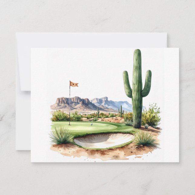 Golf  in Arizona  Note Card (Front)