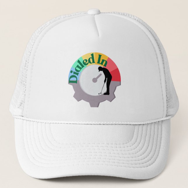 Golf Infusion "Dialed In" Trucker Hat (Front)