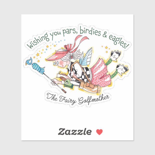 Golf Inspiration Fairy Golfmother Cut Out Sticker (Sheet)