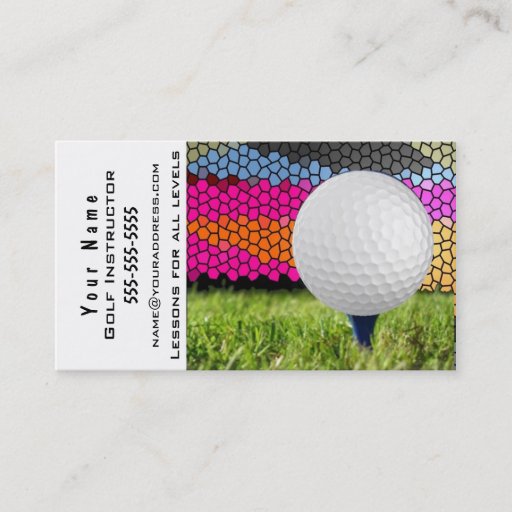 Customizable Golf Instruction Business Card Template