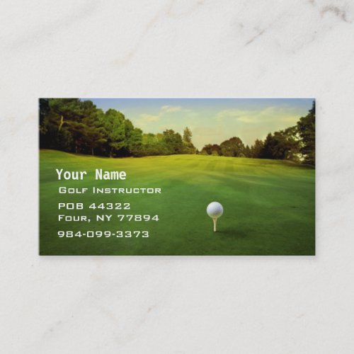 Golf Instruction Business Card