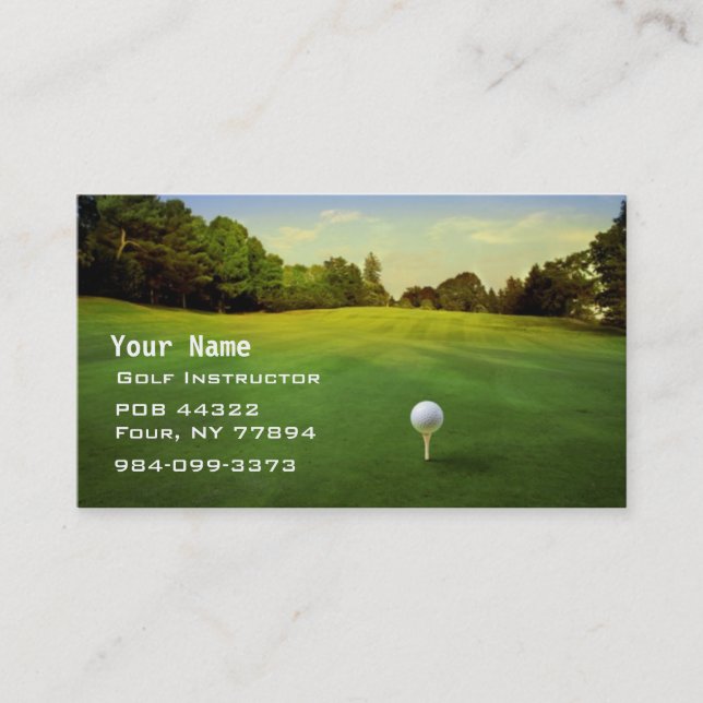 Golf Instruction Business Card (Front)