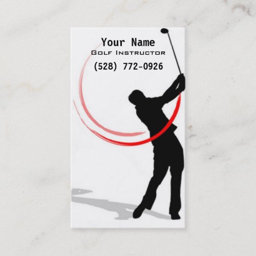 Golf Instruction Business Card Templates