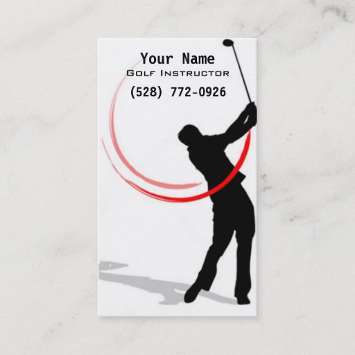 Customizable Golf Instruction Business Card Templates