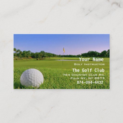 Customizable Golf Instruction Business Cards