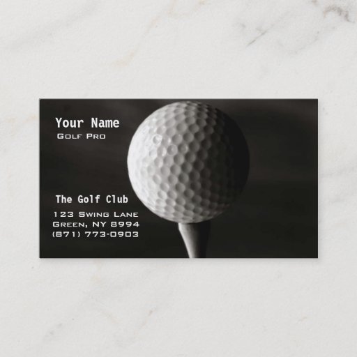 Customizable Golf Instruction Business Cards