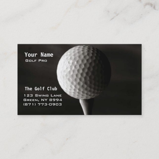 Golf Instruction Business Card (Front)