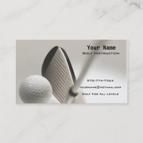 Golf Instruction Business Card