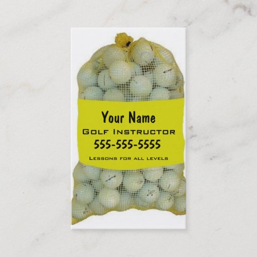 Golf Instruction Business Card Templates