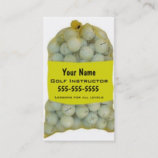 Customizable Golf Instruction Business Card Templates