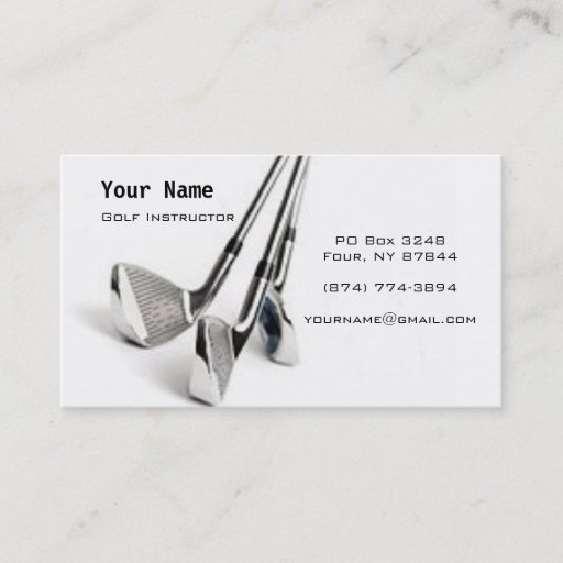 Customizable Golf Instruction Business Card