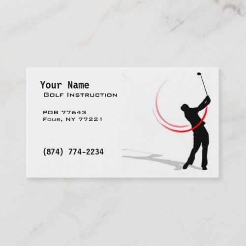 Golf Instruction Business Card