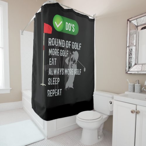 Golf instruction for golfer home decoration funny  shower curtain