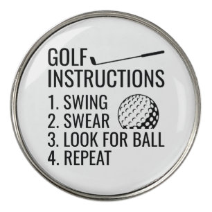 Golf Instructions Ball Marker