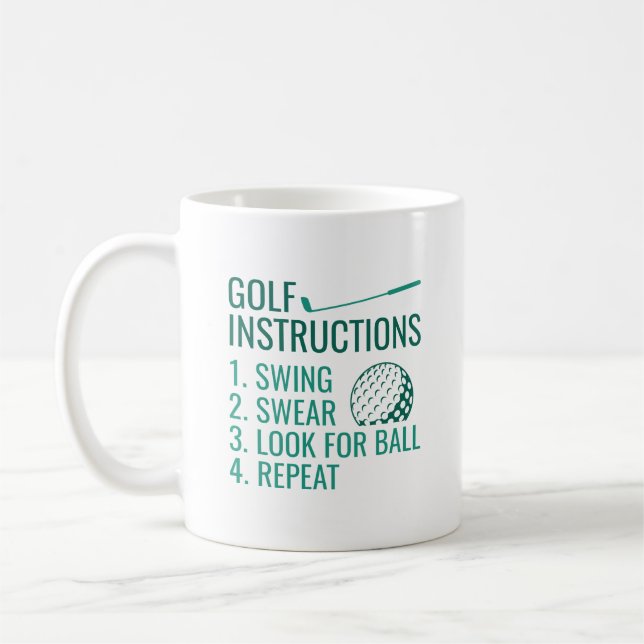 Golf Instructions Coffee Mug (Left)