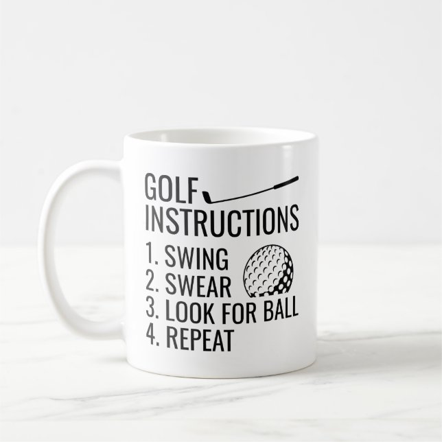 Golf Instructions Coffee Mug (Left)