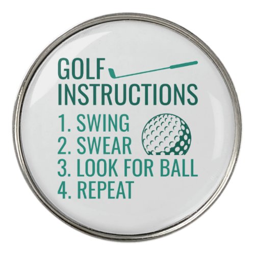 Golf Instructions Golf Ball Marker