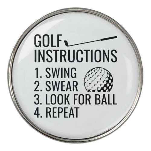 Golf Instructions Golf Ball Marker