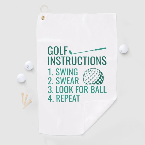 Golf Instructions Golf Towel