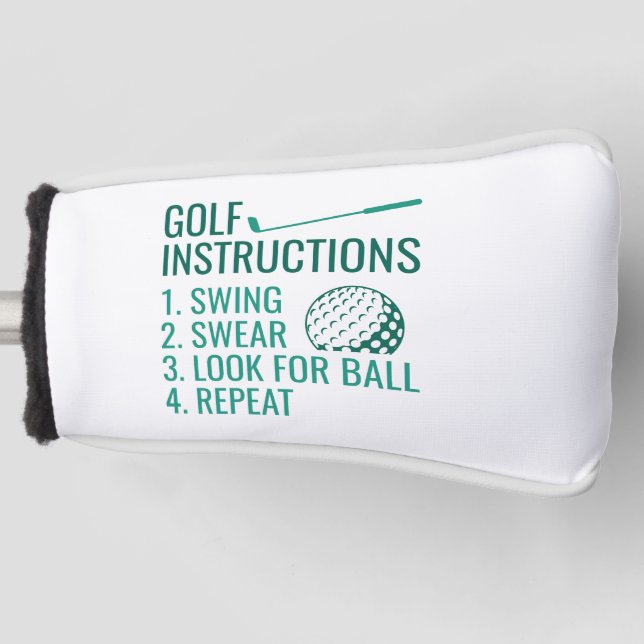 Golf Instructions Head Cover (Front)