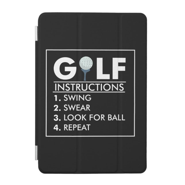 Golf Instructions Swing Swear Look Ball Repeat iPad Mini Cover (Front)