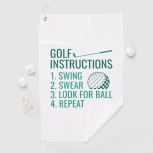Golf Instructions Towel