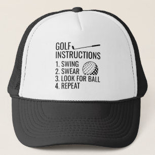 Golf Instructions Trucker Hat