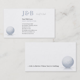 Golf Instructor Best Club Business Card